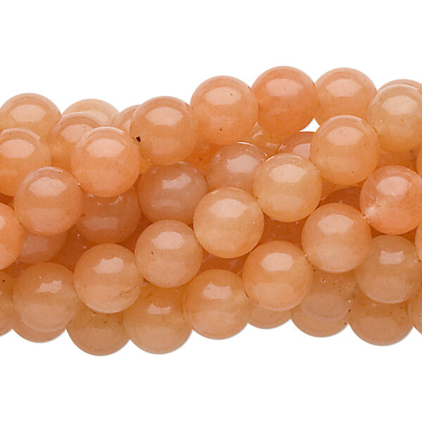 Red aventurine 1pkg10, round bead natural 15.5-16 inch 6mm image number 0