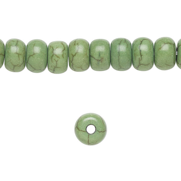 Magnesite 1pkg10, rondelle bead 8x5mm image number 0