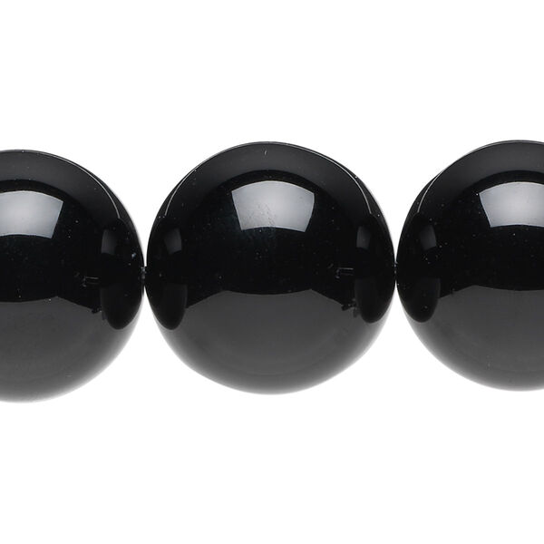Black onyx 1pkg1, round bead B grade, 15.5-16 inch 20mm image number 0