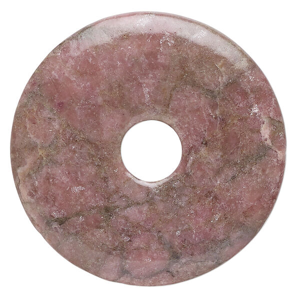 Rhodonite 1pkg1, donut focal natural 45-46mm image number 0