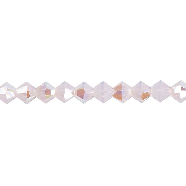 Bead 24pk rose water opal shimmer, Crystal Passions® 5mm bicone 5328 image number 0
