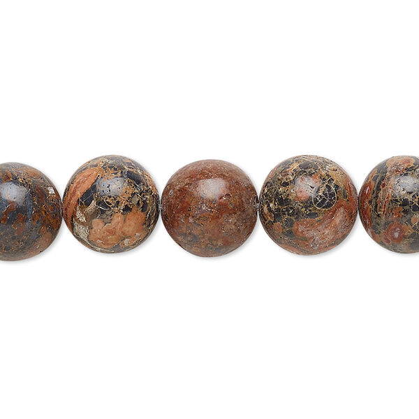 Leopardskin jasper 1pkg1, round bead natural 15.5-16 inch 10mm image number 0