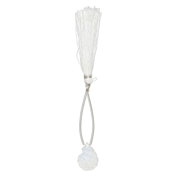 Rainbow moonstone 1pkg1, hand-cut top-drilled 2-sided carved nautilus bead natural 20x15mm image number 1