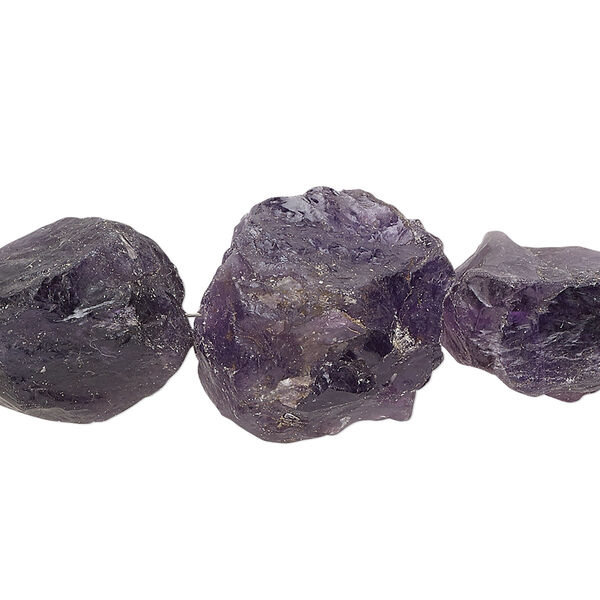 Amethyst 1pkg5, rough nugget bead natural medium image number 0