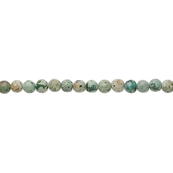 African "turquoise" 1pkg1, round bead 15.5-16 inch 3mm image number 0