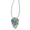 Moss agate 1pkg1, hand-cut top-drilled carved leaf bead natural 18x12mm image number 0