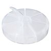 Organizer, plastic, clear, 4-1/4 x 1-1/4 inch round with 7 compartments. Sold individually. image number 1
