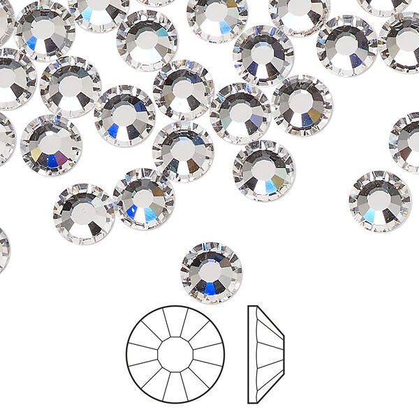 Flat back 288pk crystal foil back, Preciosa Viva 12® Czech crystal rhinestone 6.3-6.5mm chaton rose round SS30 image number 0
