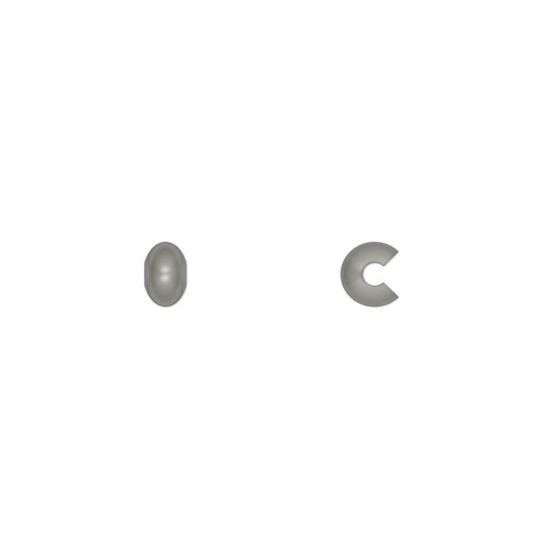 Crimp cover, antique silver-plated brass, 4mm round. Sold per pkg of 500. image number 0