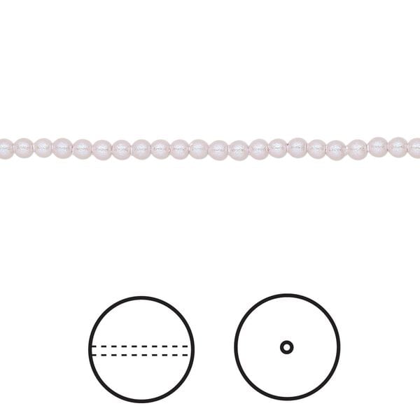 Pearl 100pk iridescent dreamy rose, Crystal Passions® 2mm round 5810 image number 0