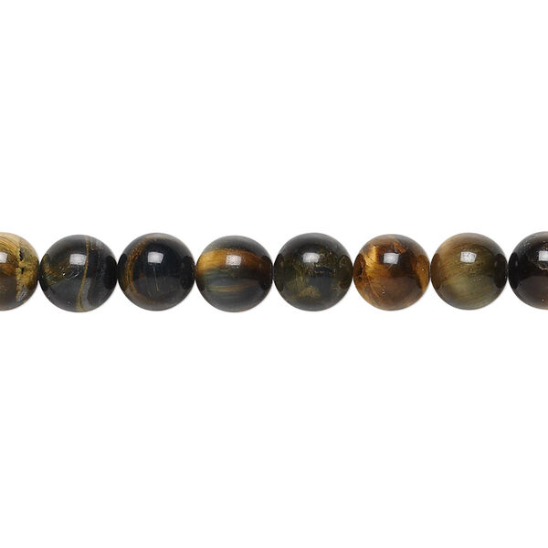 Blue tigereye 1pkg1, round bead natural 15.5-16 inch 6mm image number 0