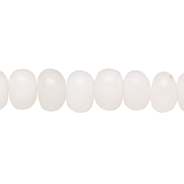 Snow quartz 1pkg1, hand-cut rondelle bead natural 14 inch 9x6mm-10x8mm image number 0