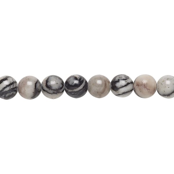 Black silk stone (onyx marble) 1pkg1, round bead natural 15.5-16 inch 6mm image number 0