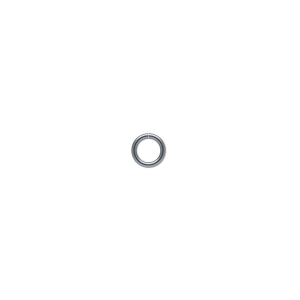 Jump ring, gunmetal-plated brass, 5mm round, 3.6mm inside diameter, 22 gauge. Sold per pkg of 100. image number 0