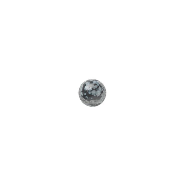 Snowflake obsidian 1pkg10, calibrated round cab natural 8mm image number 0