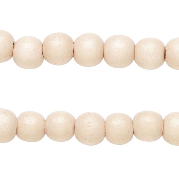 Taiwanese cheesewood 1pkg2, hand-cut round bead 15.5-16 inch tan 8mm image number 0