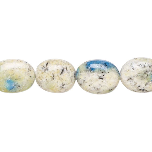 K2 "jasper" 1pkg1, hand-cut puffed oval bead natural 8 inch 12x9mm-14x11mm image number 0