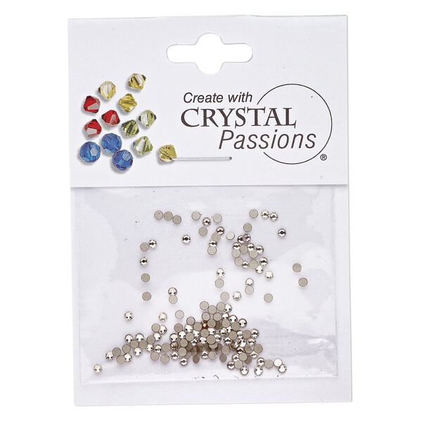 Flat back 144pk silk foil back, Crystal Passions® 1.7-1.9mm rose round SS5 2058 image number 0
