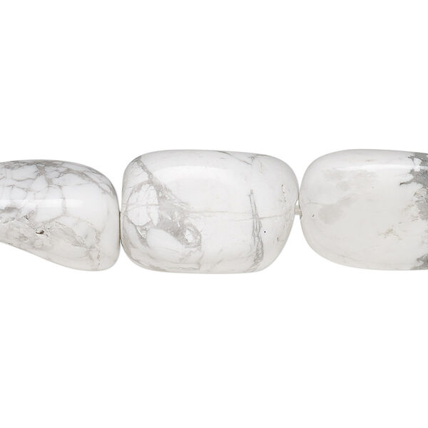 Howlite 1pkg1, tumbled nugget bead natural 15.5-16 inch medium image number 0