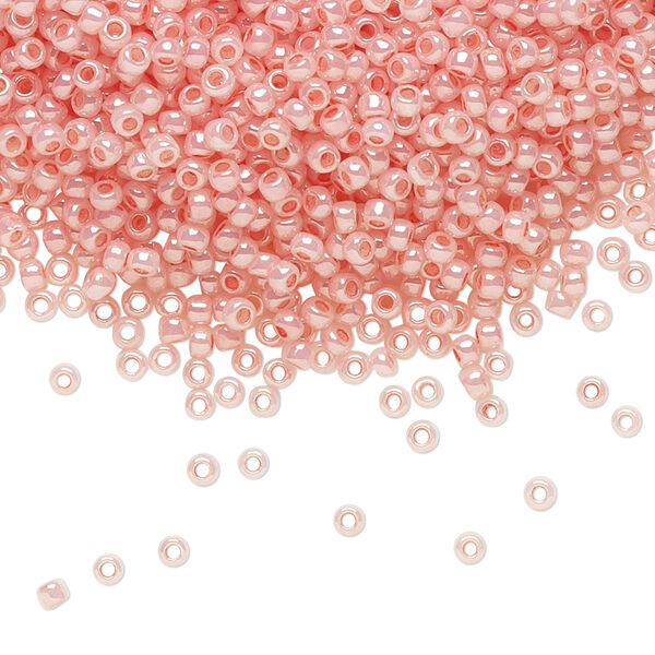 Seed bead, TOHO BEADS®, glass, pkg/50g, #11 round, opaque ceylon impatiens pink (TR-11-911). image number 0