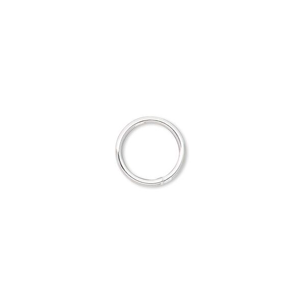 Jump ring, sterling silver-filled, 10mm soldered round, 8mm inside diameter, 18 gauge. Sold per pkg of 100. image number 0