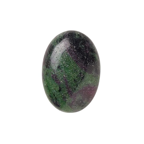 Ruby in zoisite 1pkg1, calibrated oval cab natural 25x18mm image number 0