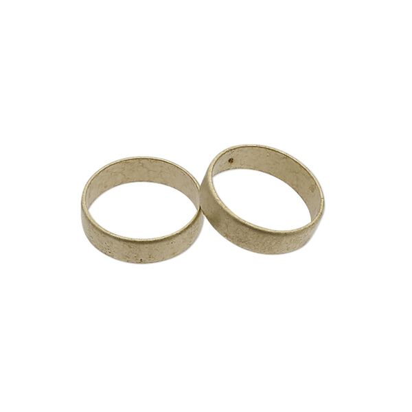 Ring, unpolished raw brass, 5mm wide, size 6. Sold per pkg of 2. image number 0