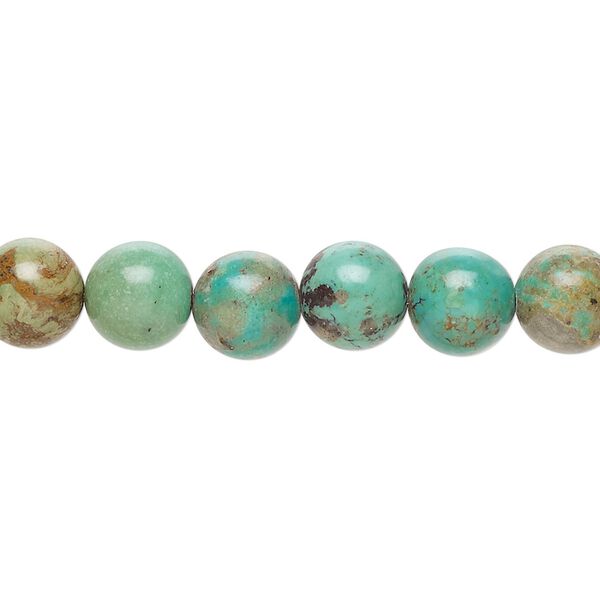 Turquoise 1pkg1, round bead 15 inch 8-9mm image number 0