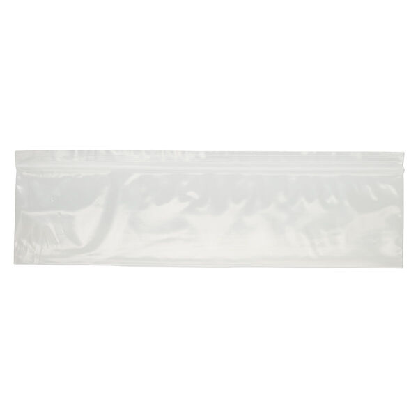 Bag, Tite-Lip™, plastic, clear, 12x3-inch side zip. Sold per pkg of 100. image number 1