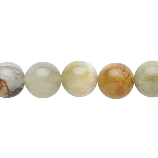 Antique new "jade" 1pkg1, round bead natural 15.5-16 inch 10mm image number 0
