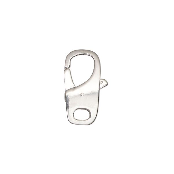 Clasp lobster claw 1pkg1 sterling silver 19x10mm rectangular image number 0