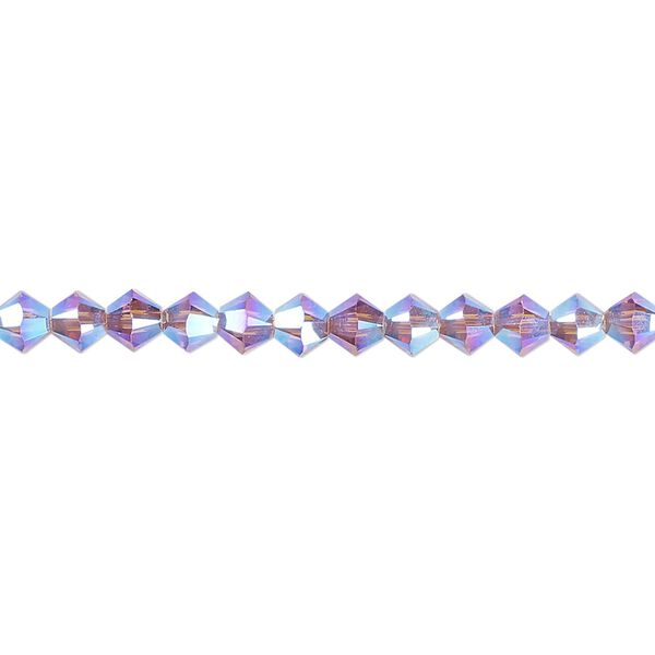 Bead 48pk iris AB 2X, Crystal Passions® 4mm bicone 5328 image number 0