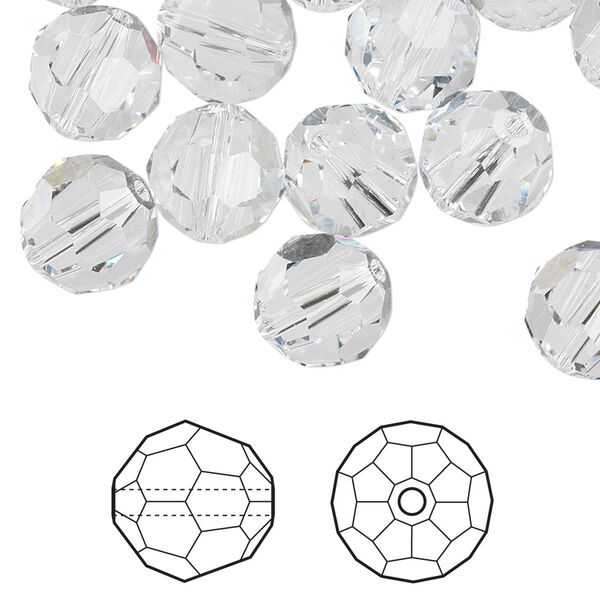 Bead 6pk crystal, Crystal Passions® 10mm round 5000 image number 0