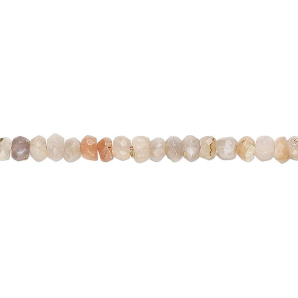 Multi-moonstone 1pkg1, hand-cut faceted rondelle bead natural 13 inch 3x2mm-4x3mm image number 0