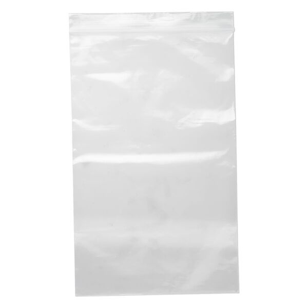 Bag, Tite-Lip™, plastic, clear, 7-1/2 x 12-inch top zip. Sold per pkg of 100. image number 1