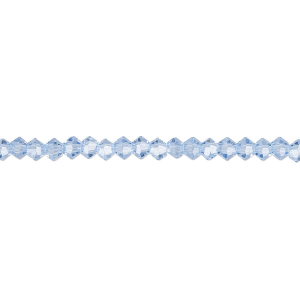 Bead 1pk 16 facets transparent light blue, Celestial Crystal® 3mm bicone 15.5-16 inch image number 0
