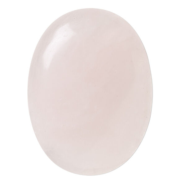 Rose quartz 1pkg1, calibrated oval cab natural 40x30mm image number 0