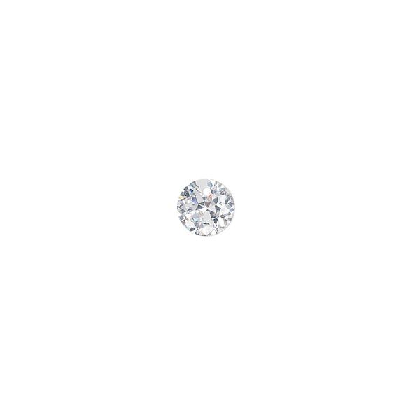 Drop, cubic zirconia, clear, 6mm hand-faceted round, Mohs hardness 8-1/2. Sold per pkg of 14. image number 0