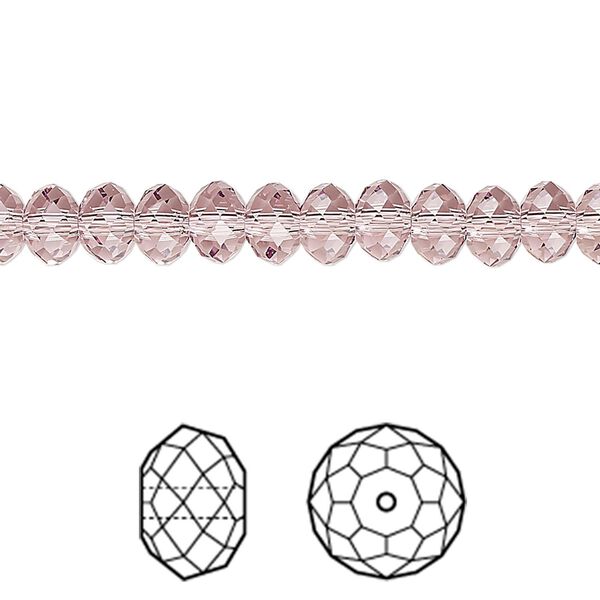 Bead 144pk light amethyst, Crystal Passions® 6x4mm rondelle 5040 image number 0
