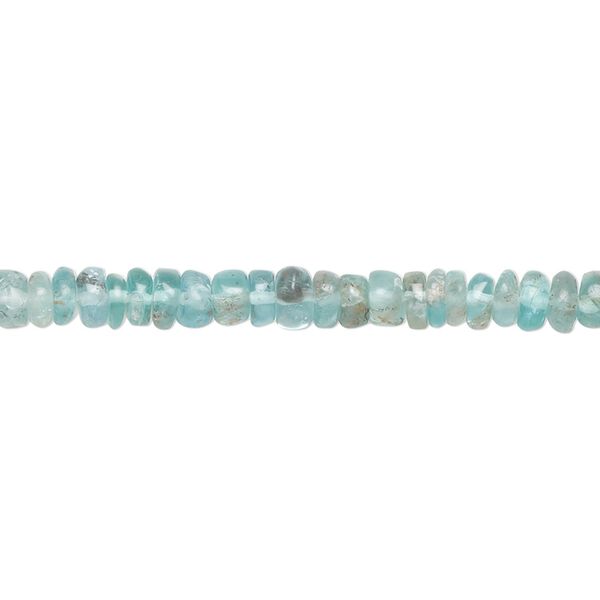Apatite 1pkg1, hand-cut rondelle bead natural 14 inch 4x1mm-5x3mm image number 0
