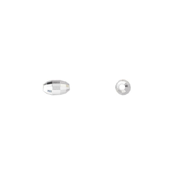 Bead, sterling silver, 7x4mm mirror oval. Sold per pkg of 2. image number 0