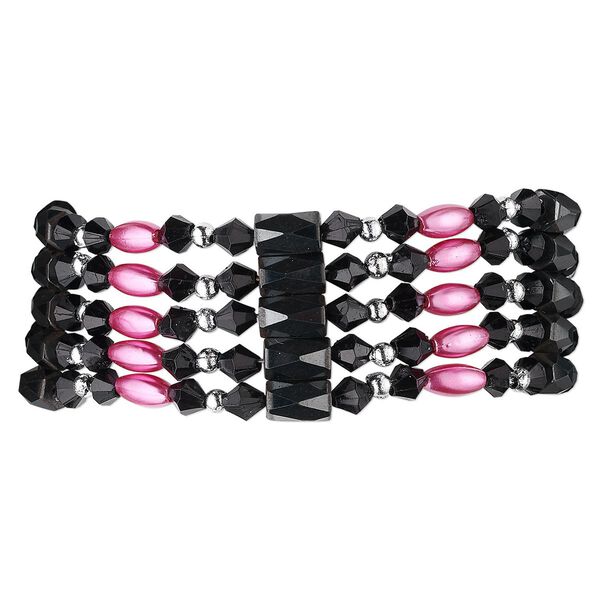 Hemalyke™ / acrylic 1pkg1, mixed size / shape bracelet continuous 34 inch / 5.5mm wide image number 0