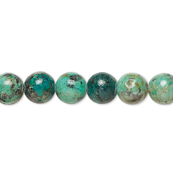 African "turquoise" 1pkg1, round bead 15.5-16 inch 8mm image number 0