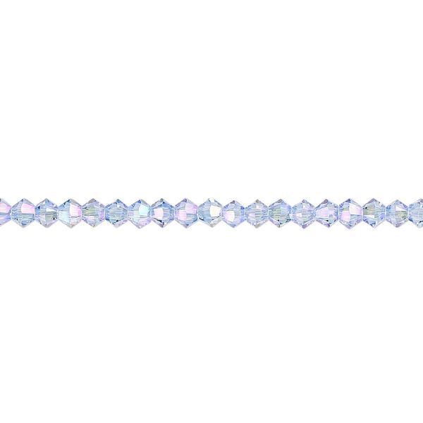 Bead 1440pk light sapphire shimmer 2X, Swarovski® 3mm XILION bicone 5328 image number 0