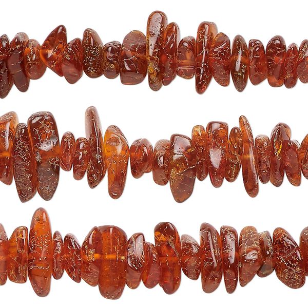Amber 1pkg3, chip bead 15.5-16 inch small to medium image number 0