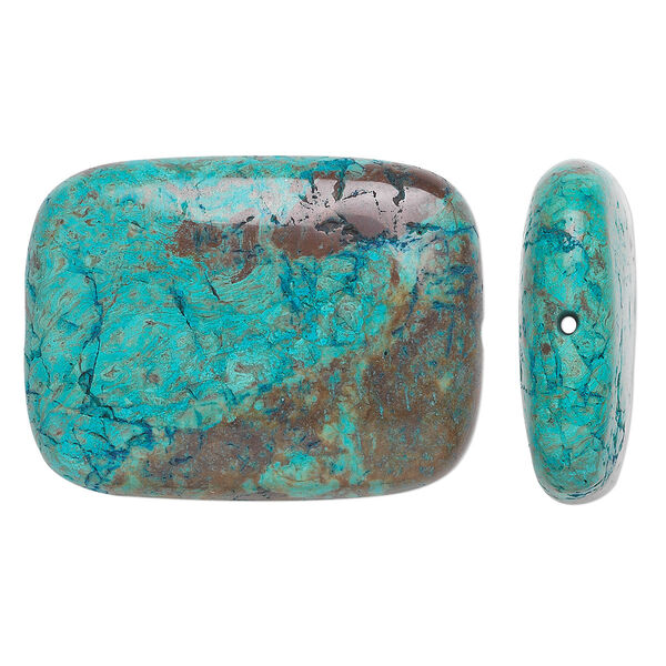Blue sky jasper 1pkg2, flat rectangle bead 40x30mm image number 0