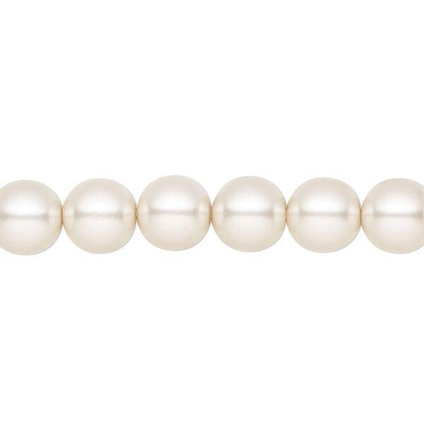 Pearl 25pk white, Preciosa Czech crystal 8mm round image number 0
