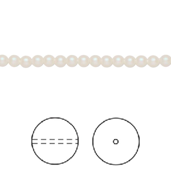 Pearl 1000pk pearlescent white, Swarovski® 3mm round 5810 image number 0