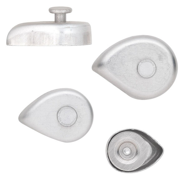 Clay cutter, Kemper®, tin, 26x20mm-52x40mm assorted leaf with built-in pop-out tool. Sold per 4-piece set. image number 0