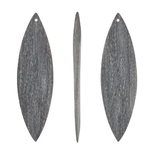 Focal, horn (natural), matte, 3x3/4 inch marquise. Sold individually. image number 0